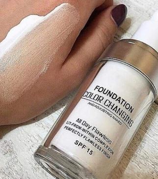 Colour changing foundation makeup SPF 30