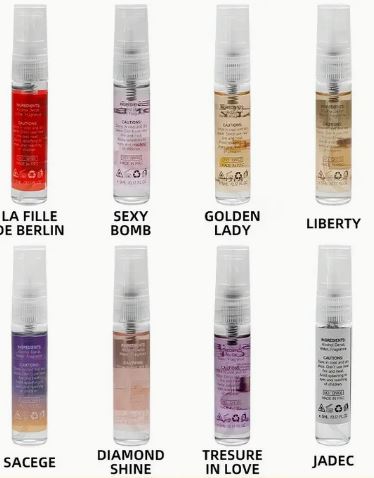 New Mini Sizes of perfume samples 10 ml 5 Pcs