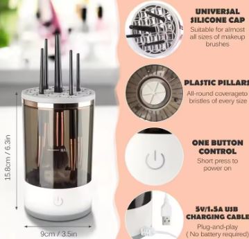USB plug portable electric makeup brush cleaner